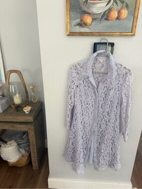 Nanette Lepore Lavender Lace Long Jacket or Dress